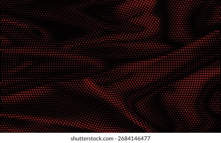 Fondo abstracto de puntos de semitono. Textura punteada ondulada. Ilustración vectorial.