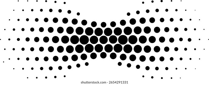 Halftone Dots Abstract Black Wave Background