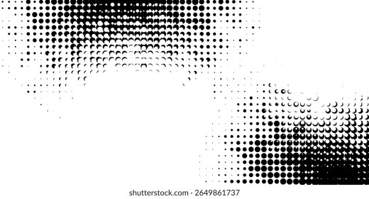 Rasterpunkte Hintergrund. Abstraktes asymmetrisches Muster von Punkten