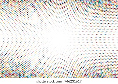 Halftone dots background. Abstract background with round shapes. Mosaic background. Creative geometric background in halftone style. Vector illustration
