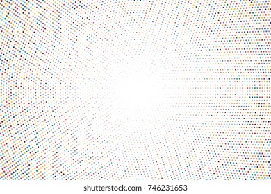 Halftone dots background. Abstract background with round shapes. Mosaic background. Creative geometric background in halftone style. Vector illustration