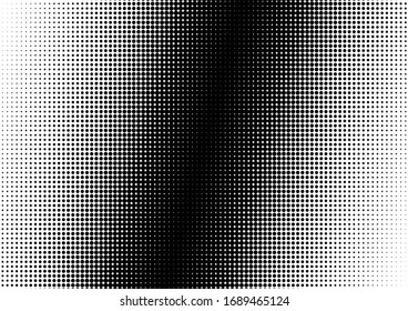Halftone Punkte Hintergrund. Schwarz-Weiß-Textur. einfarbiger Farbverlauf-Hintergrund. Abstraktes Overlay. Vektorillustration