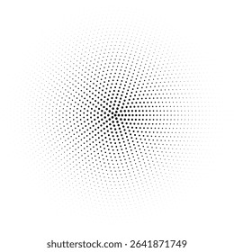 halftone dots background in circle shapes