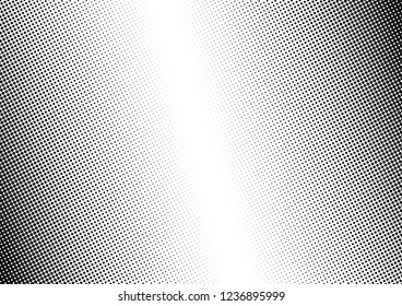 Halftone Dots Background. Distressed Monochrome Overlay. Pop-art Texture. Abstract Gradient Pattern. Vector illustration