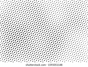 Halftone Dots Background. Fade Gradient Overlay. Modern Distressed Texture. Abstract Pop-art Backdrop. Vector illustration