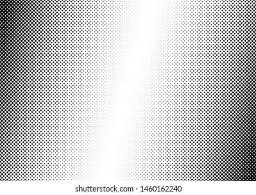 Halftone Dots Background. Gradient Backdrop. Distressed Monochrome Texture. Grunge Overlay. Vector illustration