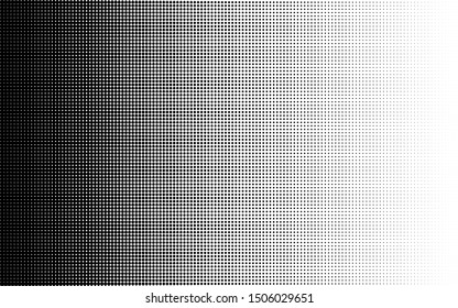 Halftone dots background gradient. Monochrome abstract geometric dots background in pop art style. Vector illustration.