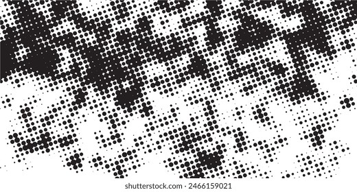 Fondo de puntos de semitonos. Grunge Ansioso Overlay. Desvanecer patrón Abstractas. Textura de arte Pop. Ilustración vectorial