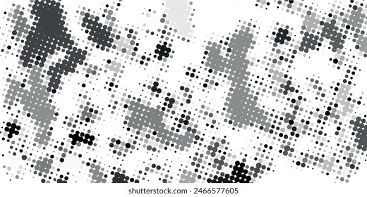 Halftone Dots Background. Grunge Distressed Overlay. Fade Abstract Pattern. Pop-art Texture. Vector illustration