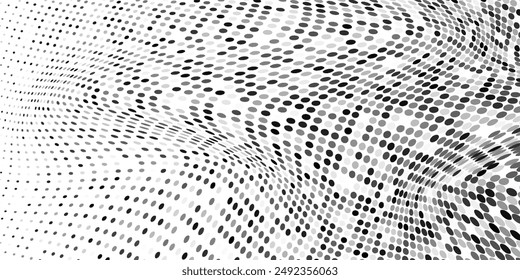Halftone Dots Background. Grunge Distressed Overlay. Fade Abstract Pattern. Pop-art Texture. Vector illustration