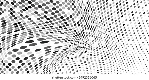 Fondo de puntos de semitonos. Grunge Ansioso Overlay. Desvanecer patrón Abstractas. Textura de arte Pop. Ilustración vectorial