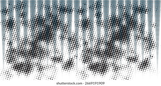 Fondo de puntos de semitono. Grunge Distressed Overlay. Difuminar patrón Abstractas. Textura Pop-art. Ilustración vectorial. Vector moderno