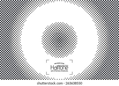 Halftone dots background - Logo Design Element. Abstract vector template - easy to use