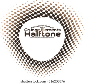 Halftone dots background - Logo Design Element. Abstract vector template - easy to use