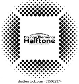 Halftone dots background - Logo Design Element. Abstract vector template - easy to use
