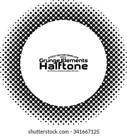Halftone dots background - Logo Design Element. Abstract vector template - easy to use