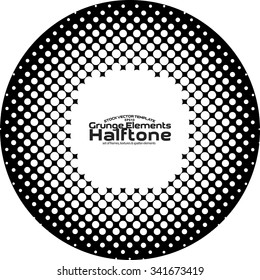 Halftone dots background - Logo Design Element. Abstract vector template - easy to use
