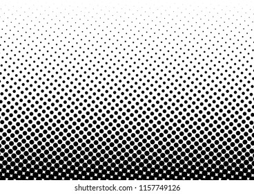 Halftone Dots Background. Monochrome Gradient Overlay. Modern Pattern. Fade Texture. Vector illustration