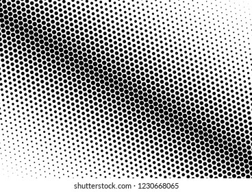 Halftone Dots Background. Points Monochrome Overlay. Black and White Abstract Texture. Grunge Vintage Backdrop. Vector illustration
