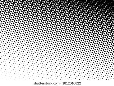 Halftone Dots Background. Points Overlay. Grunge Black and White Pattern. Gradient Texture. Vector illustration