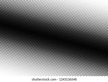 Halftone Dots Background. Points Pattern. Vintage Monochrome Overlay. Fade Backdrop. Vector illustration