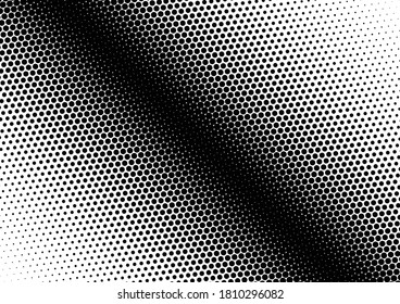 Halftone Dots Background. Pop-art Points Texture. Gradient Black and White Backdrop. Modern Monochrome Pattern. Vector illustration