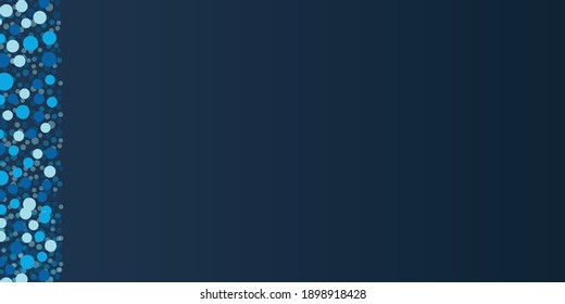 Halftone dots background. Vector dots background. Polka dot blue light on dark navy color