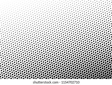 Halftone Dots Background. Vintage Abstract Backdrop. Distressed Pop-art Pattern. Black and White Grunge Texture. Vector illustration
