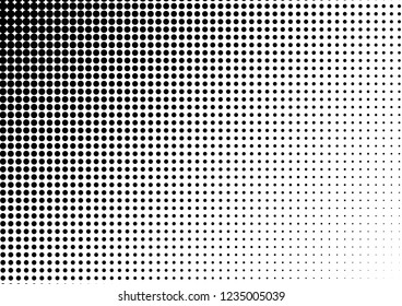 Halftone Dots Background. Vintage Texture. Pop-art Pattern. Distressed Monochrome Overlay. Vector illustration