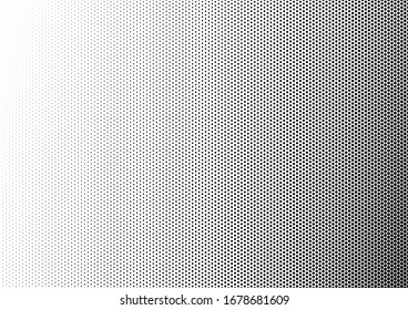 Halftone Dots Background. Vintage Texture. Gradient Monochrome Pattern. Black and White Backdrop. Vector illustration