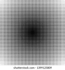 halftone dots background.Black white radial dots halftone texture.Pop art template, texture. Vector illustration.