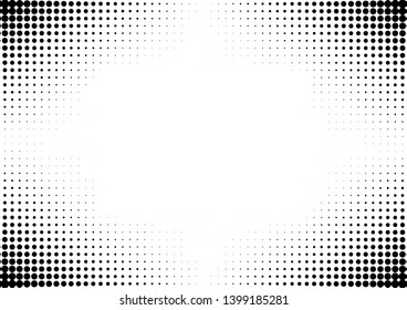 Halftone dots background.Black white dots halftone texture.Pop art template, texture. Vector illustration.