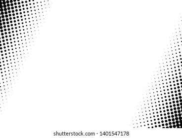 Halftone dots background.Black white dots halftone texture.Pop art template, texture.Grunge Abstract Pattern.Vector illustration.