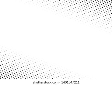 Halftone dots background.Black white dots halftone texture.Pop art template, texture.Grunge Abstract Pattern.Vector illustration.