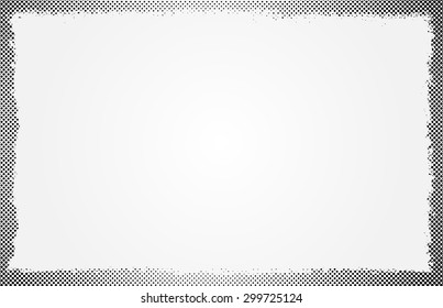 Halftone dots background.Grunge halftone frame.Vector illustration.
