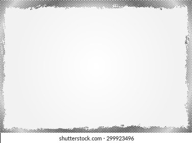 Halftone dots background.Grunge halftone frame.Vector illustration.