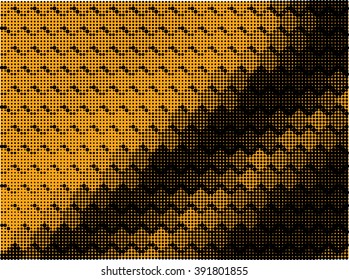 Halftone dots background.Texture with flow light of effect. Geometric background. 
