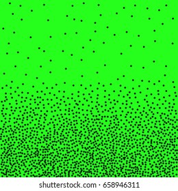 Halftone dots. Black dots on green background. 