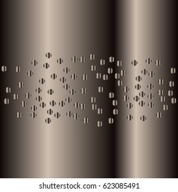 Halftone dots. Black dots on grey background. 