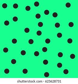 Halftone dots. Black dots on light green background. 