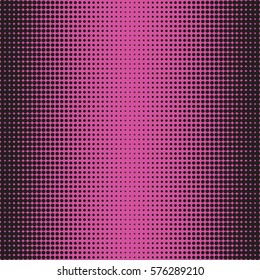 Halftone Dots. Black dots on pink Background. Texture of  Dots. Halftone Effect. Vector. Comic book halftone background