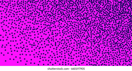 Halftone dots. Black dots on pink background. 