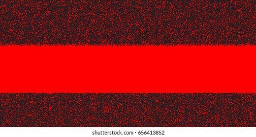 Halftone dots. Black dots on red background. 
