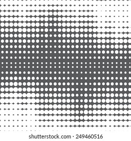 halftone dots. Black dots on white background, vector, illustration