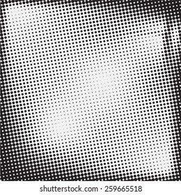 halftone dots. Black dots on white background, vector, illustration