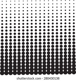 Halftone dots. Black dots on white background, Vector Illustration.