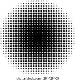 Halftone dots. Black dots on white background, Vector Illustration.