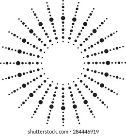 Halftone dots. Black dots on white background, Vector Illustration.