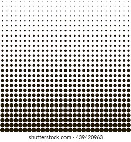 Halftone dots, black dots on white background