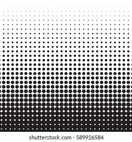 Halftone dots. Black dots on white background. Vector illustration